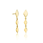 Lustre & Love Thalia Triple Drop Earrings in Gold Vermeil High Shine Finish