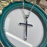 Silver Cross 22" Necklace