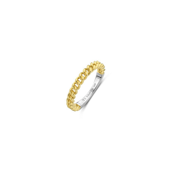 Ti Sento YG Twisted Link Ring