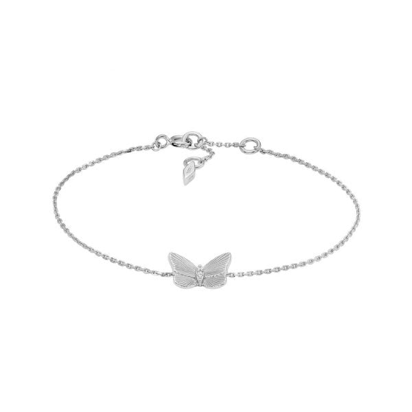 Fossil Sterling Silver Butterfly Bracelet