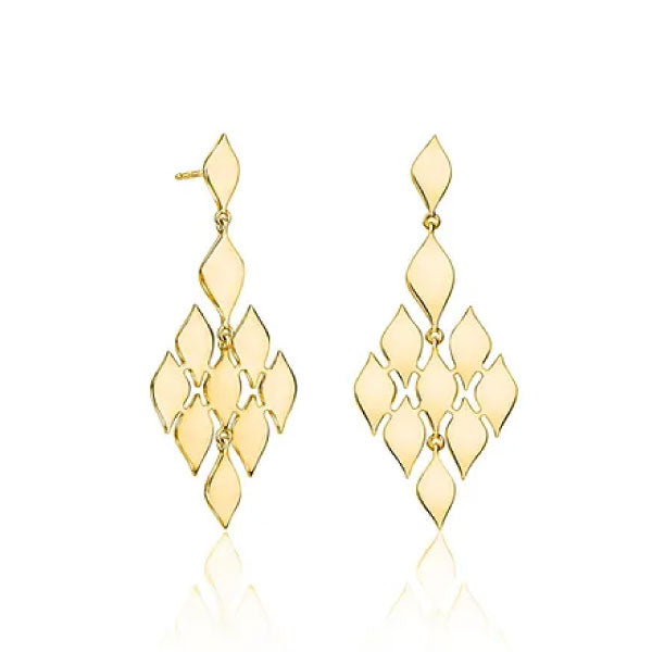 Lustre & Love Thalia Novo Drop Earrings in Gold Vermeil High Shine Finish