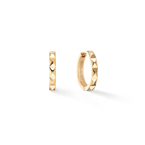 Coeur de Lion Gold Textured Hoops