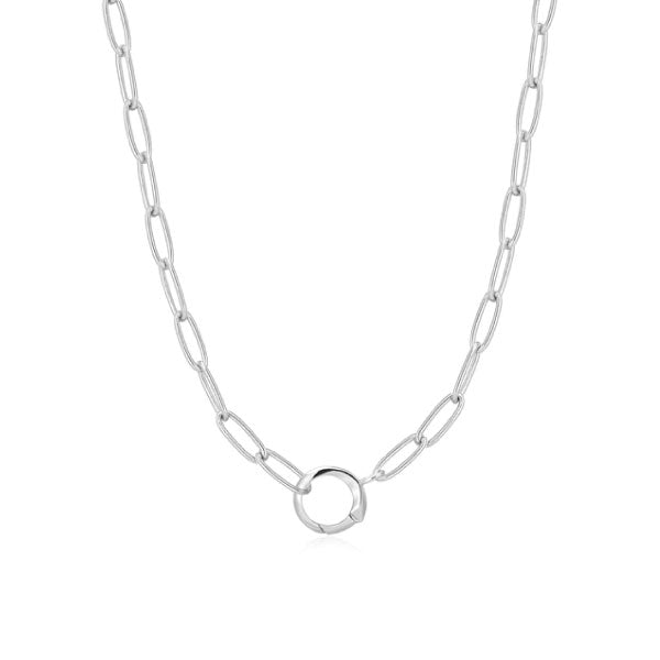 Ania Haie Silver Link Charm Chain Connector Necklace