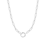 Ania Haie Silver Link Charm Chain Connector Necklace