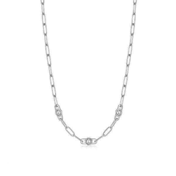 Ania Haie Silver Orb Link Chunky Chain Necklace