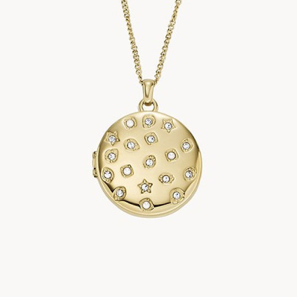 Fossil Locket Collection Gold-Tone Necklace