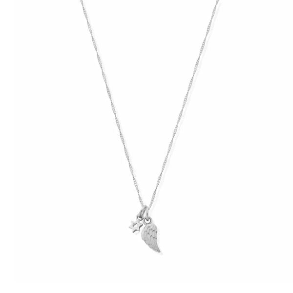 Silver Tiny Twisted Rope Chain Guidance Necklace