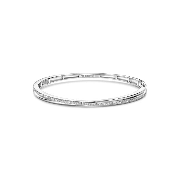 Ti Sento SIL CZ Twist Bangle