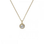 Ted Baker Soltell Solitaire Crystal Gold Necklace