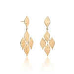 Lustre & Love Thalia Quatro Drop Earrings in Gold Vermeil Satin Finish