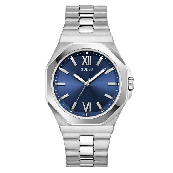 Emperor Silver Watch with Blue Face