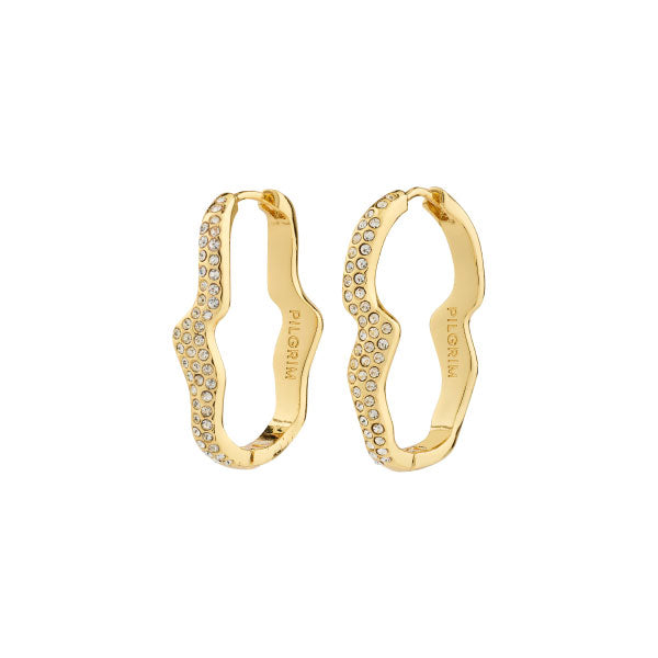 Pilgrim CONNECT Crystal Earrings Gold-Plated