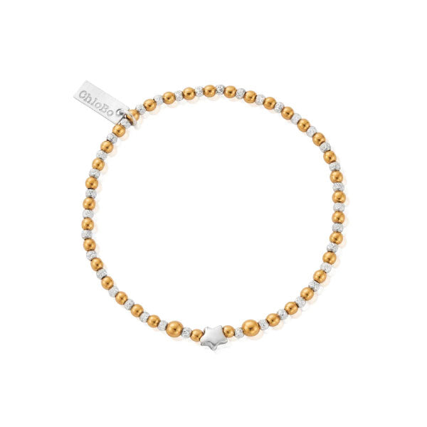 Gold & Silver Inset Star Bracelet