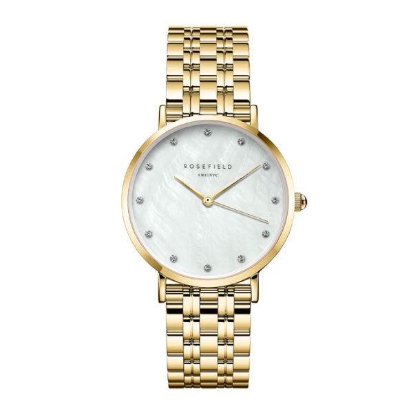 Upper East Side Crystals Gold Ladies Watch