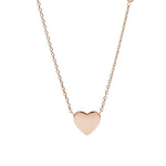 Fossil Heart Rose Gold-Tone Necklace
