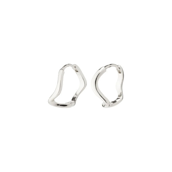 Pilgrim ALBERTE Organic Shape Hoop Earrings Silver-Plated