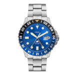 Fossil Blue GMT Stainless Steel Watch