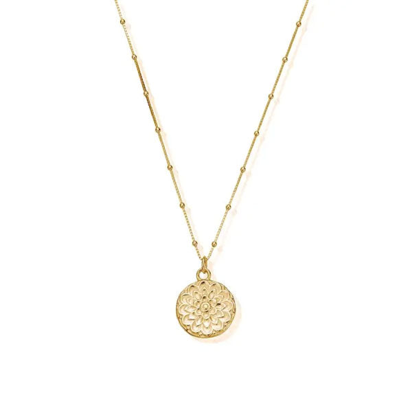 Chlobo Bobble Chain Moon Flower Necklace Gold