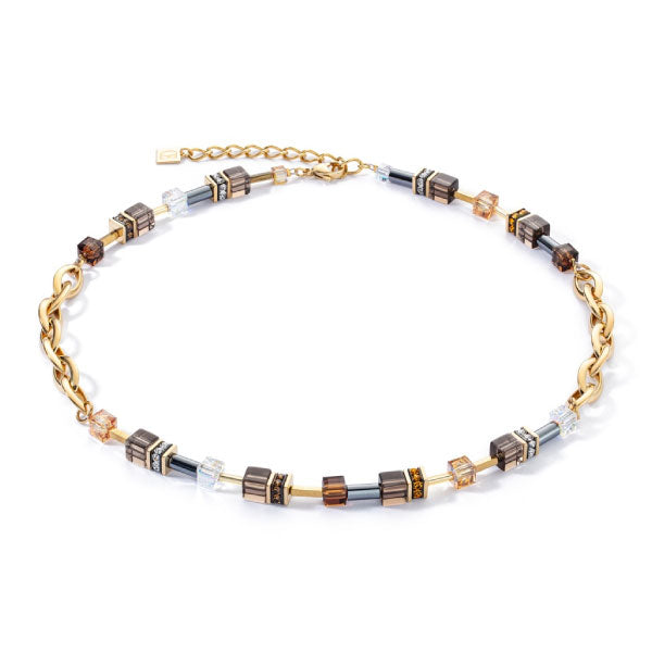 Coeur de Lion GeoCUBE® YGP Brown Necklace