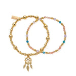 Chlobo Dusky Dreams Set of 2 Bracelets Gold