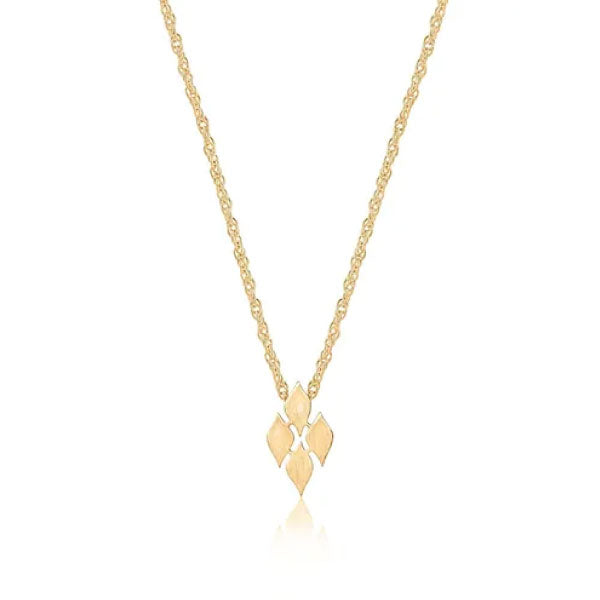 Lustre & Love Thalia Pendant Necklace in Gold Vermeil Satin Finish