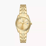 Fossil Scarlette Three-Hand Date Gold-Tone Watch