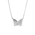 Fossil Sterling Silver Butterfly Necklace