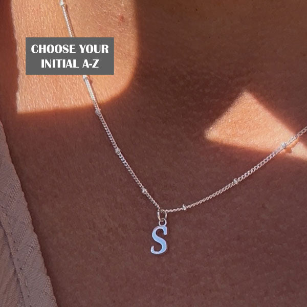 Silver Initial Necklace