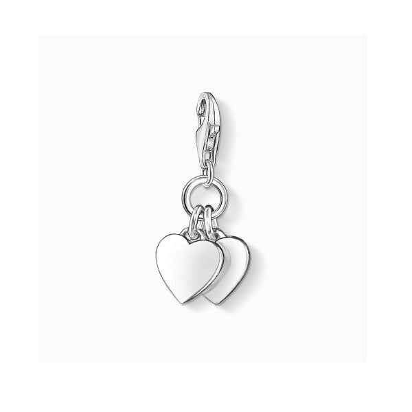 Silver "Two Hearts" Charm
