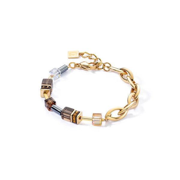 Coeur de Lion GeoCUBE® YGP Brown Bracelet