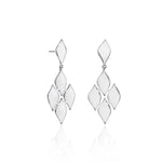 Lustre & Love Thalia Quatro Drop Earrings in Sterling Silver High Shine Finish