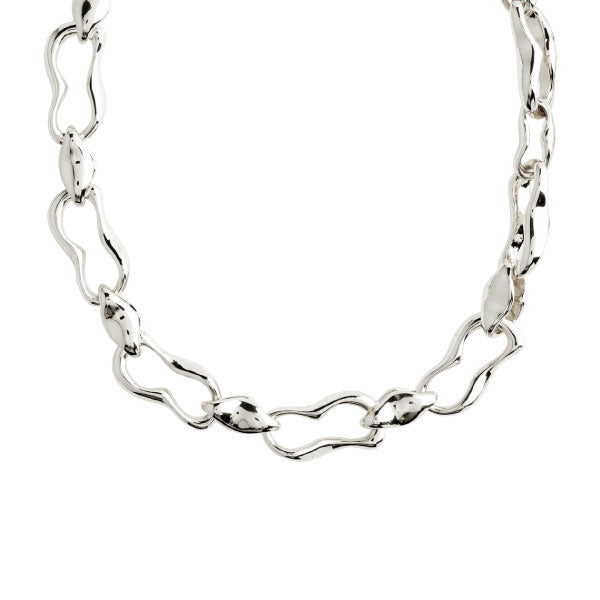 Pilgrim Wave Wavy Link Necklace Silver-Plated