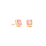 Coeur De Lion Rose Quartz Square Earrings