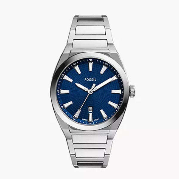 Fossil Everett SS Blue Dial Watch