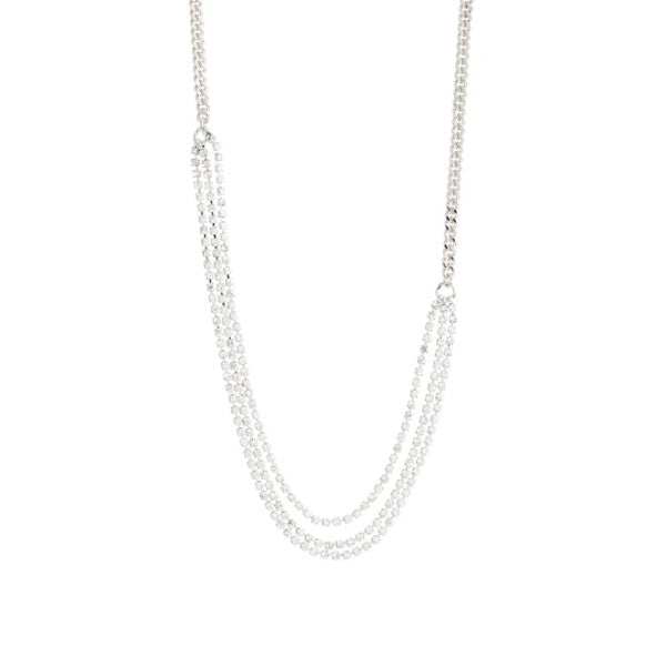 Pilgrim BLINK Crystal Necklace Silver-Plated