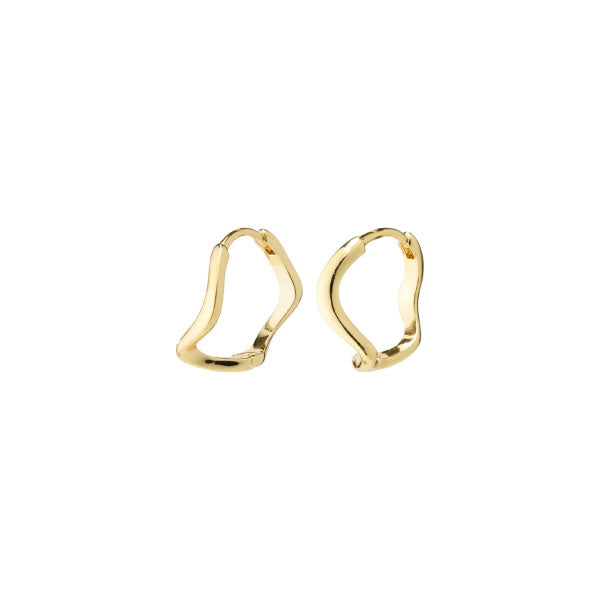 Pilgrim ALBERTE Organic Shape Hoop Earrings Gold-Plated