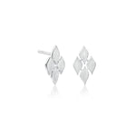 Lustre & Love Thalia Stud Earrings in Sterling Silver Satin Finish