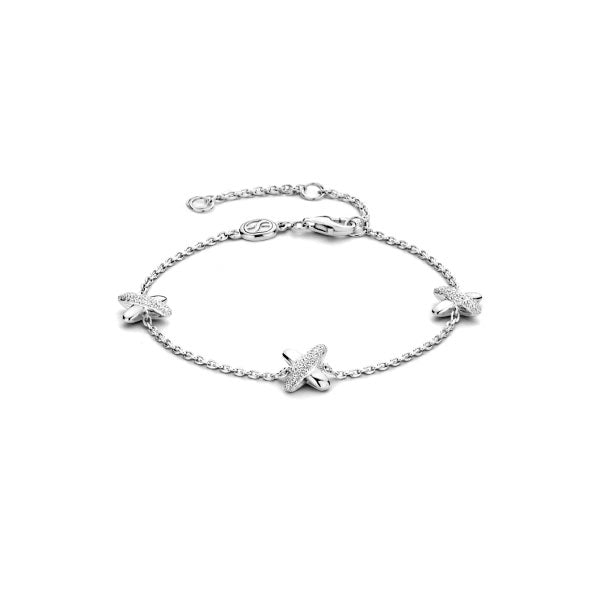 Ti Sento Silver CZ Kiss Bracelet