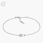 Fossil Sterling Silver Lock Chain Bracelet