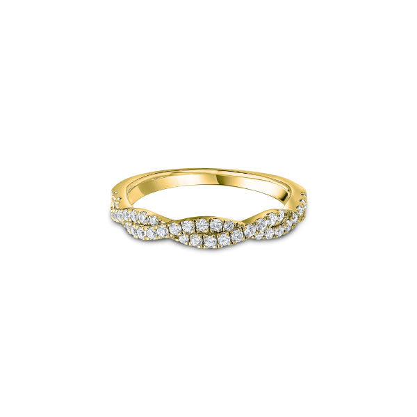 9ct Yellow Gold Twist Set 0.33ct Diamond Ring