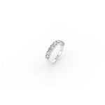 Ti Sento Silver Oval CZ Ring