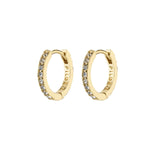 Pilgrim EBNA Small Crystal Hoops Gold-Plated