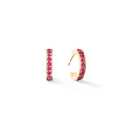 Coeur de Lion Timeless Gold Pink Crystal Hoops