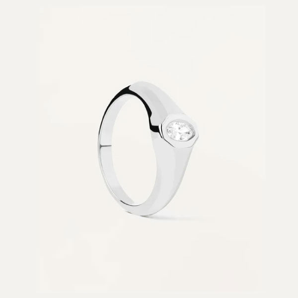 PDPAOLA Silver Karry Stamp Ring