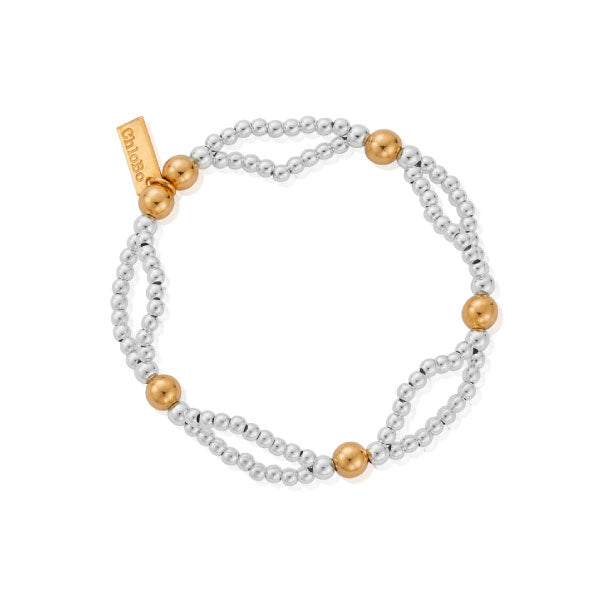 Gold and Silver Entwined Bracelet
