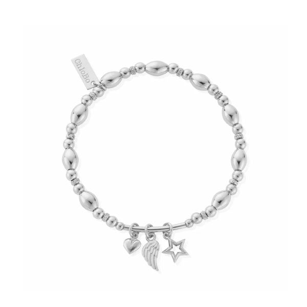Silver Hope and Wisdom Bracelet