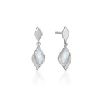 Lustre & Love Clarity Opal Drop Earrings in Sterling Silver