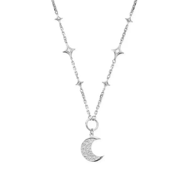Chlobo Moon Mandala Necklace Silver