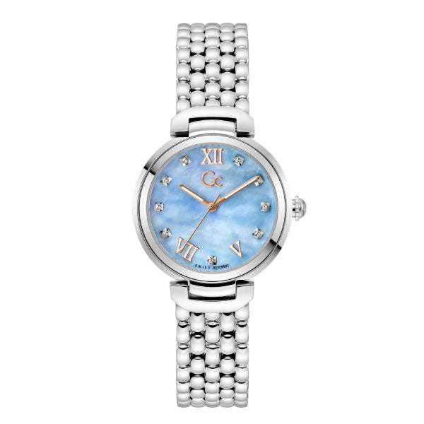 Allure Ladies Silver Watch with Blue Dial
