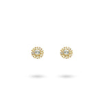 24Kae Flower shaped ear stud Gold